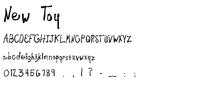 New Toy font